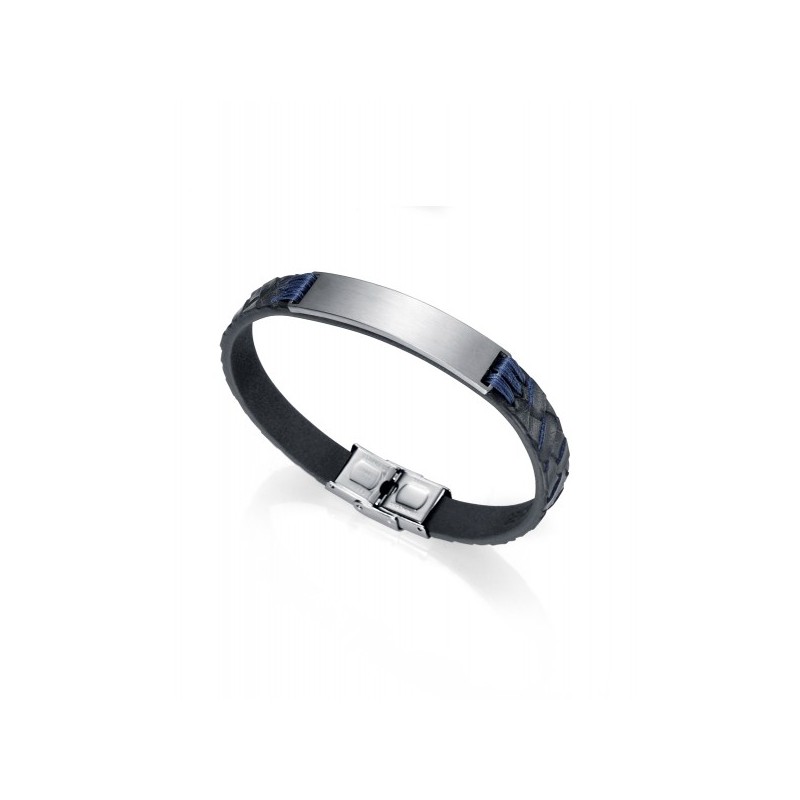 PULSERA PLACA ACERO Y PIEL VICEROY PULSERA PLACA ACERO Y PIEL VICEROY