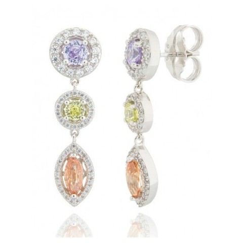 PENDIENTES BRILLANTES OVAL VARIOS
