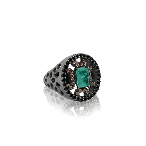 ANILLO PLATA Y ORO BOHEMME