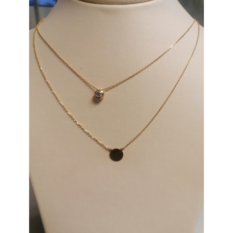 COLLAR DOBLE ORO 1 LEY