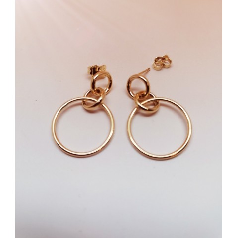PENDIENTES AROS ORO 1 LEY