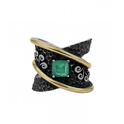 SORTIJA PLATA Y ORO BOHEMME