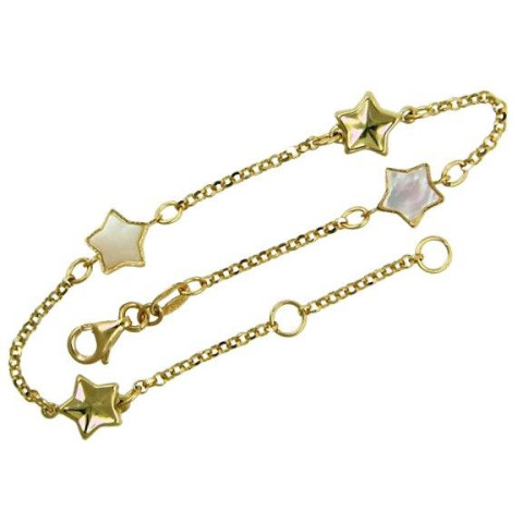 PULSERA ESTRELLA ORO 1 LEY