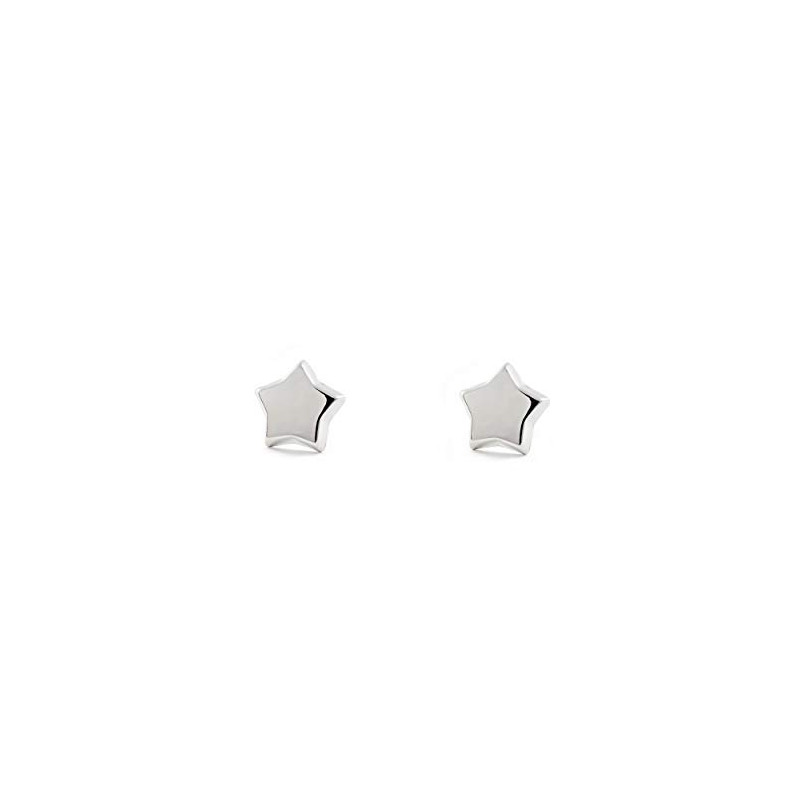 PENDIENTES ESTRELLA ORO BLANCO