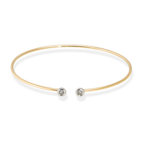 PULSERA DIAMANTES Y ORO 1 LEY