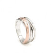 ANILLO PLATA 1 LEY BICOLOR
