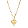 COLLAR ACERO DORADO CORAZON 