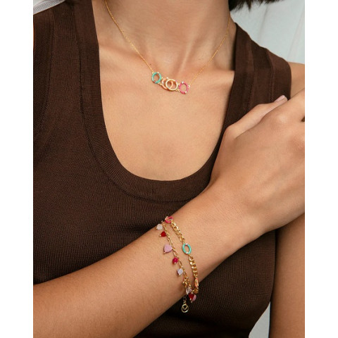 PULSERA PLATA 1 LEY BAÑO ORO