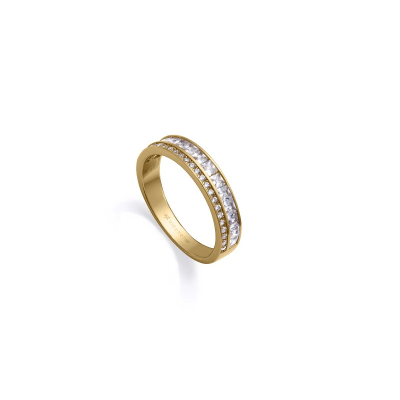 ANILLO PLATA 1 LEY DORADO
