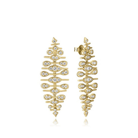 PENDIENTES PLATA 1 LEY BAÑO EN ORO