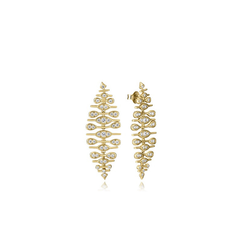 PENDIENTES PLATA 1 LEY BAÑO EN ORO