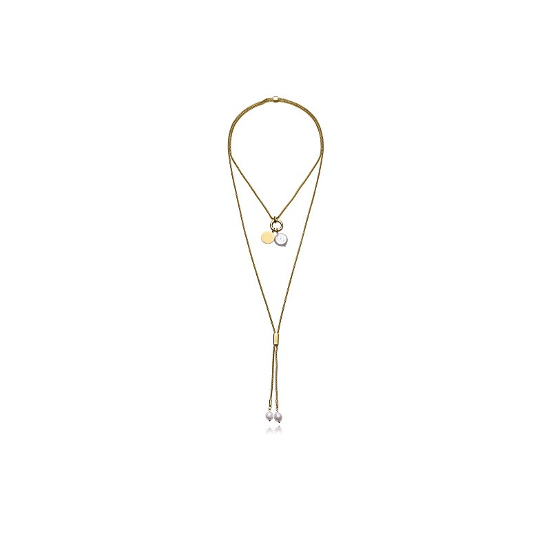 COLLAR ACERO IP DORADO