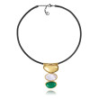 COLLAR ACERO IP PIEDRA NATURAL
