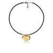 COLLAR ACERO IP PIEDRA NATURAL