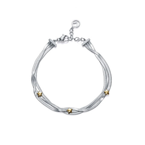 PULSERA ACERO IP DORADO