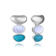 PENDIENTES ACERO CHAPADO PLATA