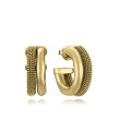 PENDIENTES ACERO DORADO