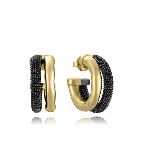 PENDIENTES ACERO DORADO