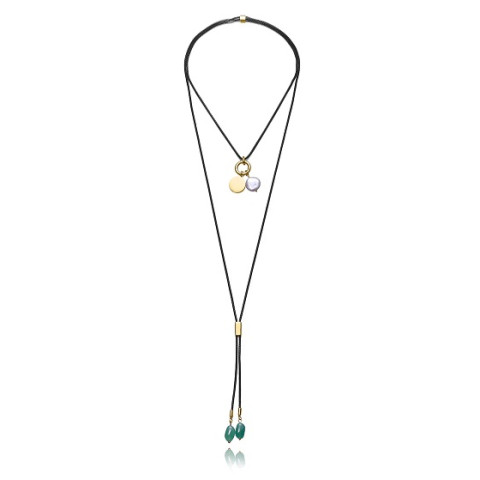 COLLAR IP NEGRO PIEDRA NATURAL