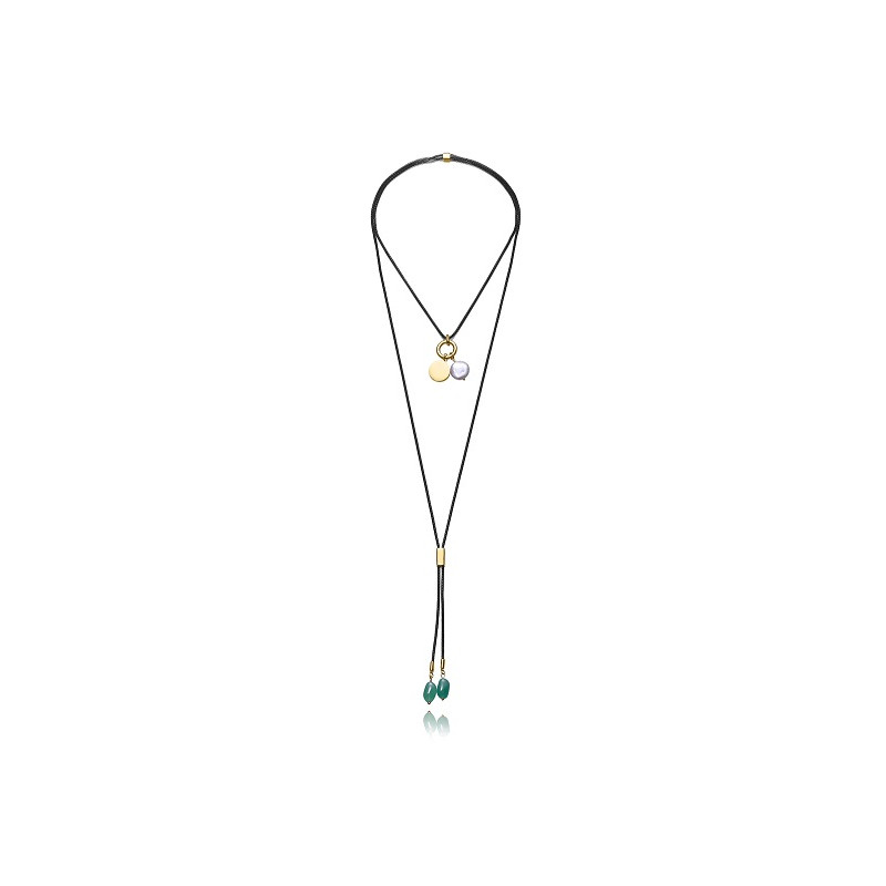 COLLAR IP NEGRO PIEDRA NATURAL