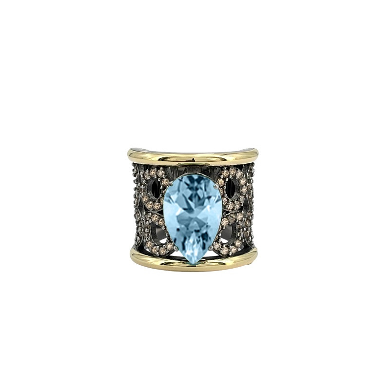 ANILLO PLATA Y ORO BOHEMME