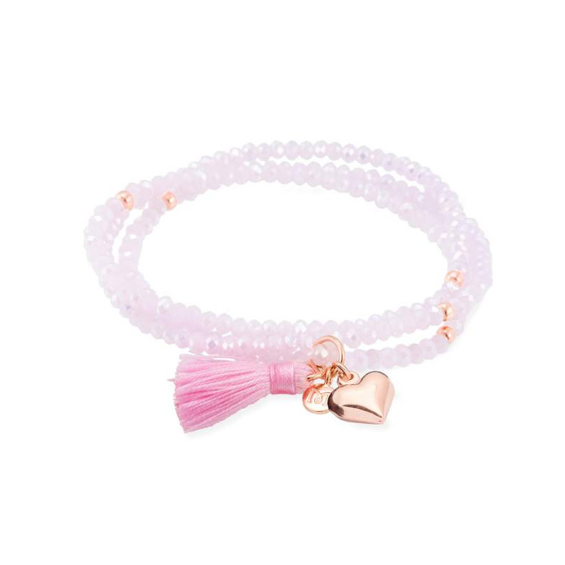 PULSERA ZEN ROSA CORAZON SOLIDARIA