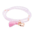 PULSERA ZEN ROSA CORAZON SOLIDARIA