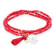PULSERA ZEN CORAL Y PERLA