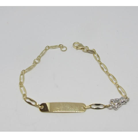 PULSERA CHAPA ORO 1 LEY