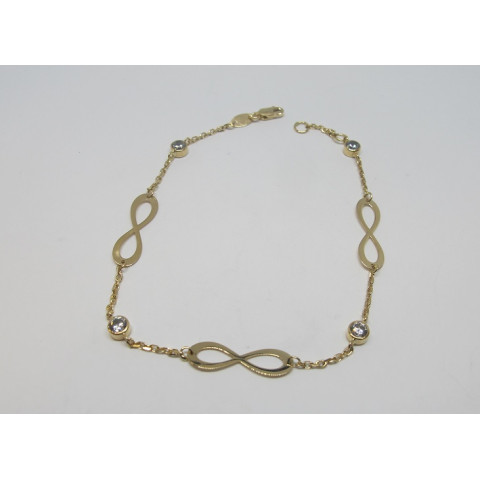 PULSERA INFINITO ORO 1 LEY
