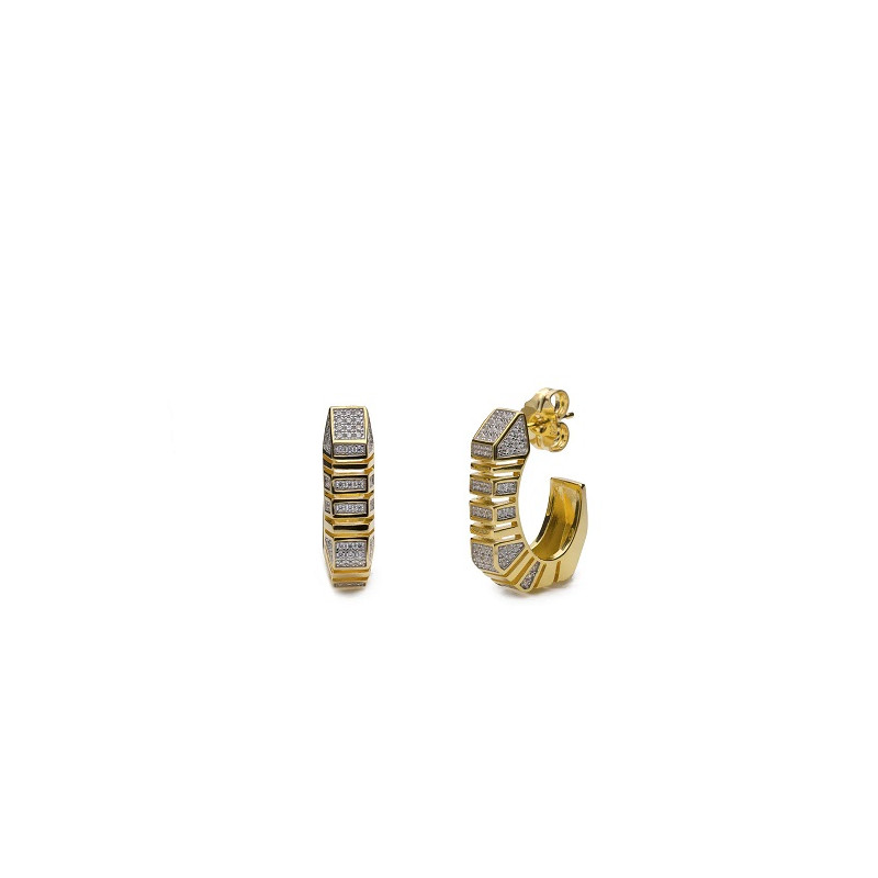 PENDIENTE ARO PLATA DORADA