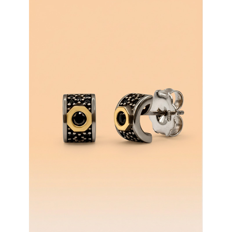 PENDIENTES PLATA Y ORO ESPINELAS