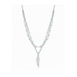 COLLAR DOBLE PLUMA ACERO VICEROY