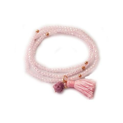 PULSERA ZEN ROSA Y BUDA