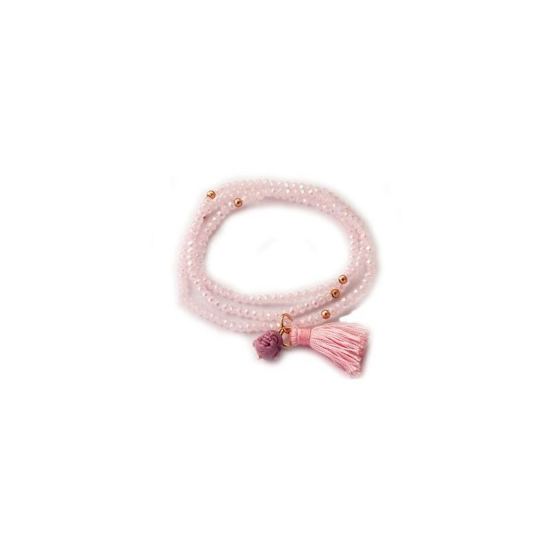 PULSERA ZEN ROSA Y BUDA