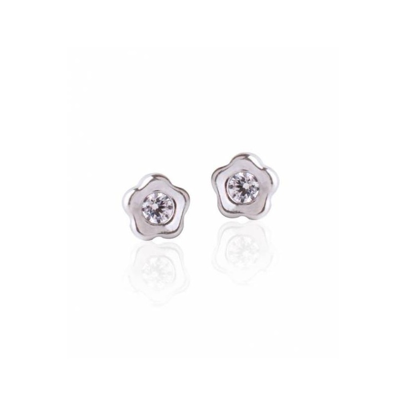 PENDIENTES ORO BLANCO 1 LEY