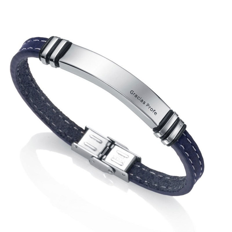 PULSERA PIEL Y ACERO PROFESOR