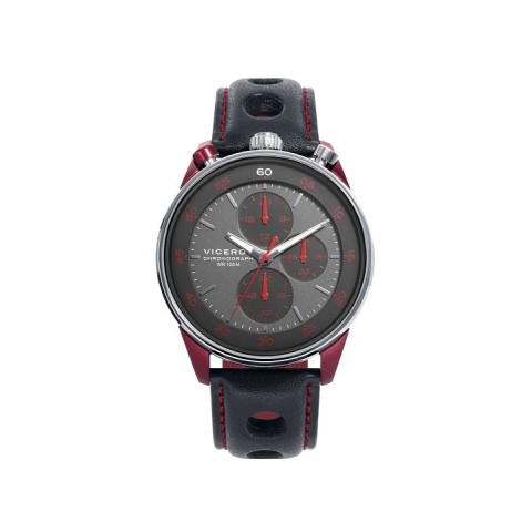 RELOJ CRONO ACERO Y ALUMINIO ROJO