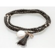 PULSERA ZEN NEGRA Y PERLA