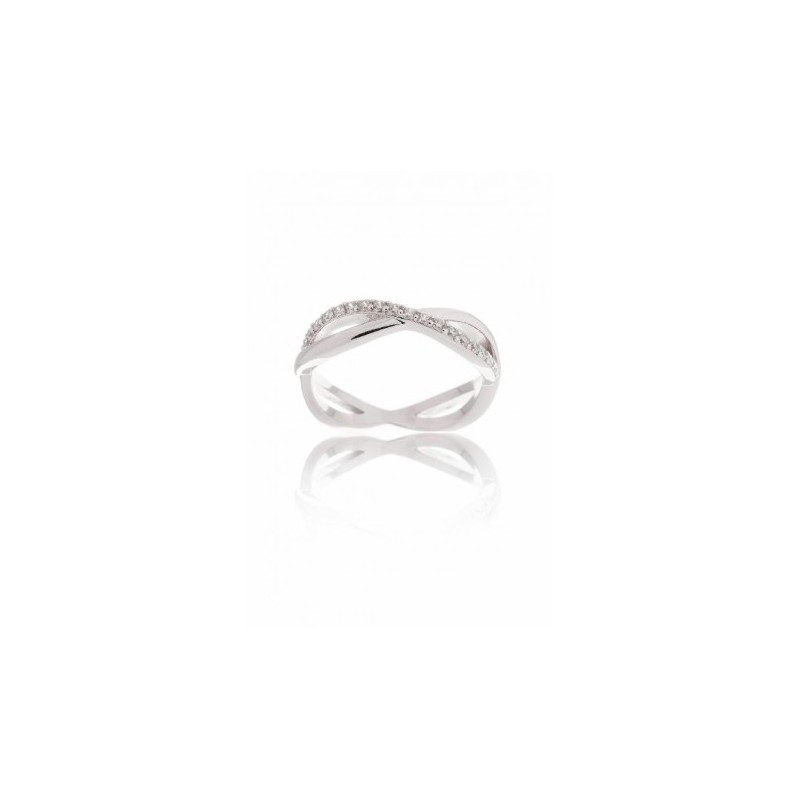 ANILLO PLATA 1 LEY DOS AROS CRUZADOS
