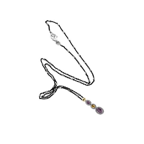 COLGANTE PLATA Y ORO BOHEMME 