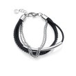 PULSERA TRIPLE ACERO Y PIEL VICEROY