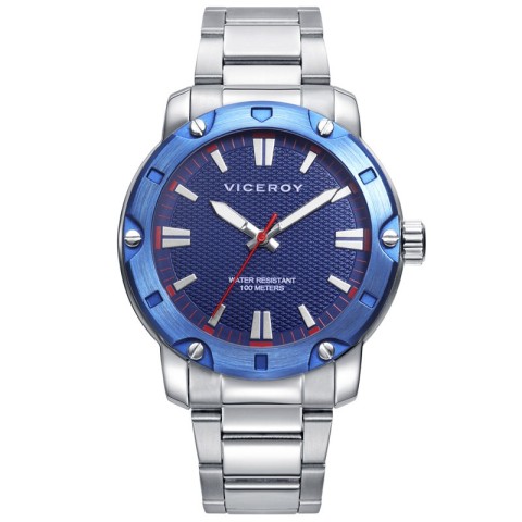 RELOJ ACERO IP AZUL VICEROY