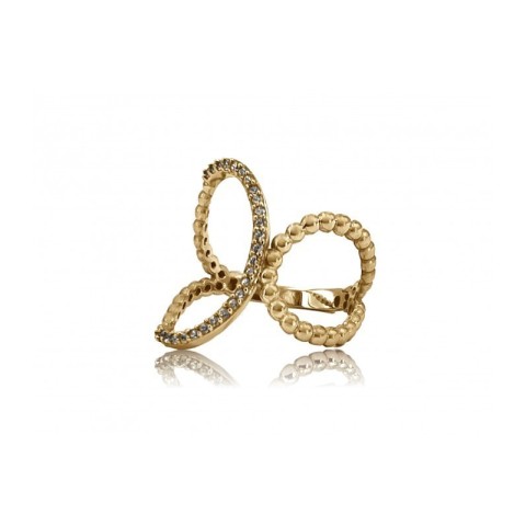 ANILLO DIAMANTES ORO 1 LEY