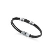 PULSERA PIEL DOBLE TRENZADA