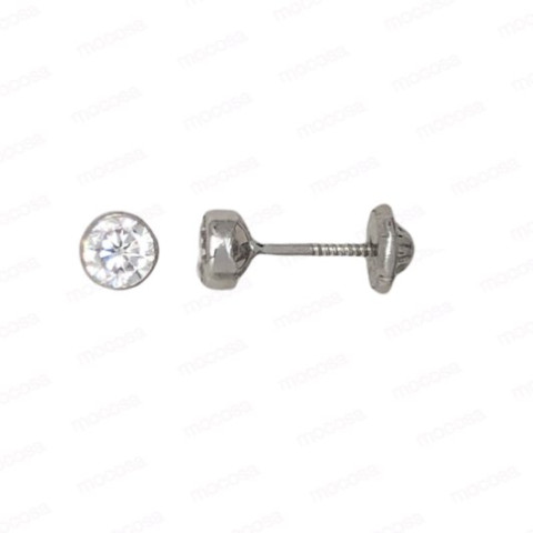 PENDIENTES CIRCO PLATA 3MM