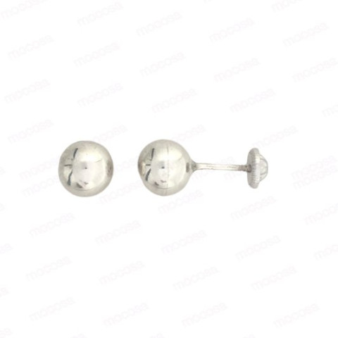 PENDIENTES PLATA BOLA 7MM