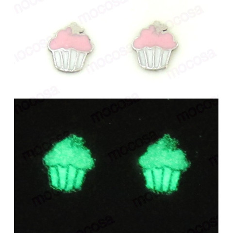 PENDIENTES MUFFIN PLATA