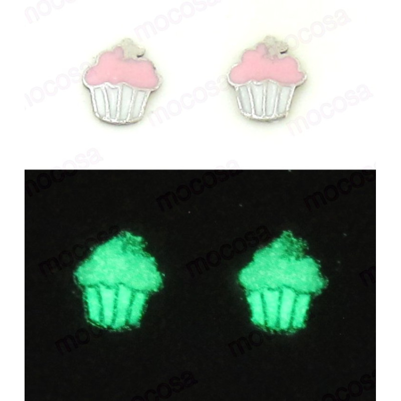 PENDIENTES MUFFIN PLATA