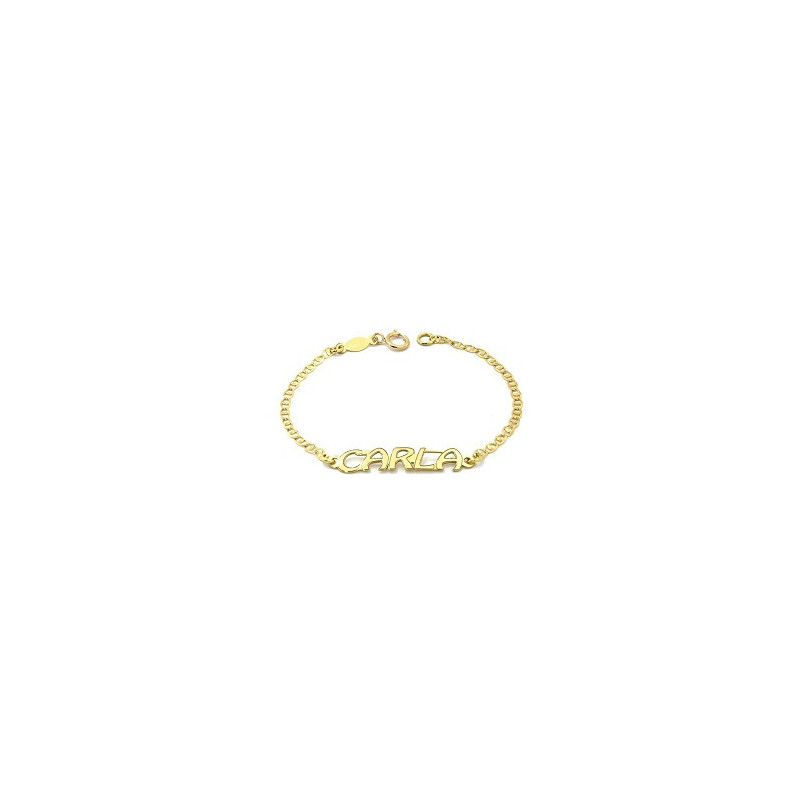 PULSERA NOMBRE ORO 750 MLS